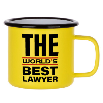 The world's best Lawyer, Κούπα Μεταλλική εμαγιέ ΜΑΤ Κίτρινη 360ml