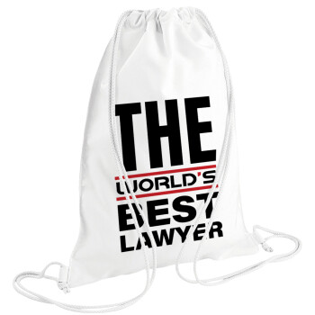 The world's best Lawyer, Backpack pouch GYMBAG white (28x40cm)