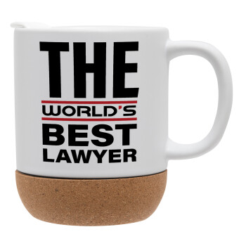 The world's best Lawyer, Κούπα, κεραμική με βάση φελού και καπάκι (ΜΑΤ), 330ml (1 τεμάχιο)