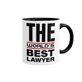 The world's best Lawyer, Κούπα χρωματιστή μαύρη, κεραμική, 330ml