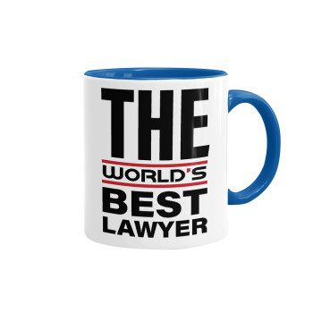 The world's best Lawyer, Κούπα χρωματιστή μπλε, κεραμική, 330ml