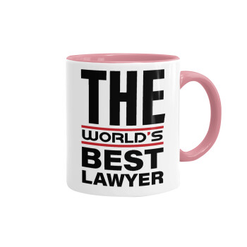 The world's best Lawyer, Κούπα χρωματιστή ροζ, κεραμική, 330ml