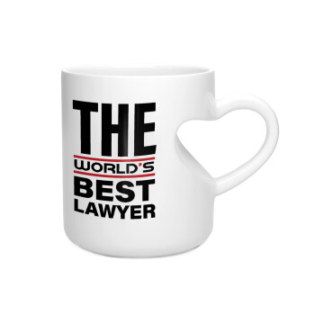 The world's best Lawyer, Κούπα καρδιά λευκή, κεραμική, 330ml