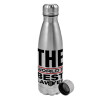 Metallic water bottle, stainless steel, 750ml