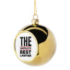 Golden Christmas tree ball ornament 8cm