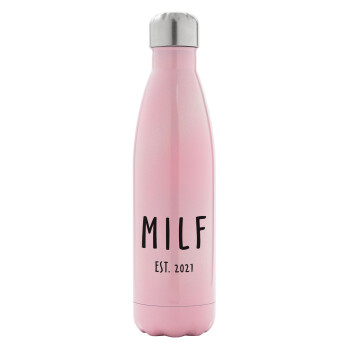 MILF, Metal mug thermos Pink Iridiscent (Stainless steel), double wall, 500ml