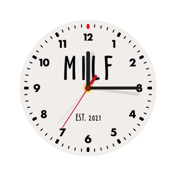 MILF, Wooden wall clock (20cm)