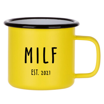 MILF, Metallic enamel MATT Yellow cup 360ml