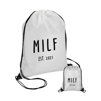 MILF, Τσάντα πουγκί με μαύρα κορδόνια (1 τεμάχιο)