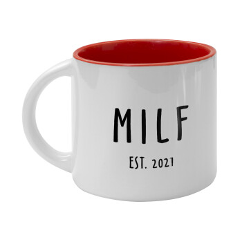 MILF, Κούπα κεραμική 400ml Λευκή/Κόκκινη