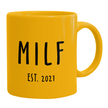 MILF, Κούπα, κεραμική κίτρινη, 330ml (1 τεμάχιο)