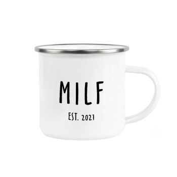 MILF, Κούπα Μεταλλική εμαγιέ λευκη 360ml