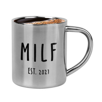 MILF, Double-wall metal cup for espresso (220ml)