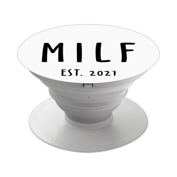 MILF, Phone Holders Stand  White Hand-held Mobile Phone Holder