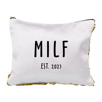 MILF, Sequin Gold Pouch Cosmetic Bag