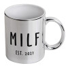 Mug ceramic, silver mirror, 330ml