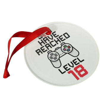 You have Reached level AGE, Christmas ornament glass 9cm