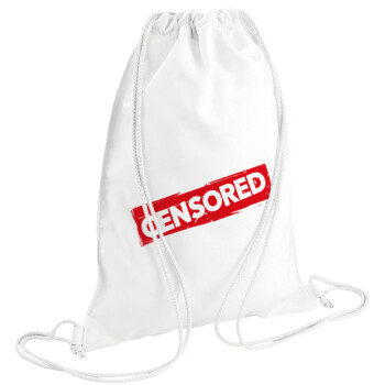Censored, Τσάντα πλάτης πουγκί GYMBAG λευκή (28x40cm)