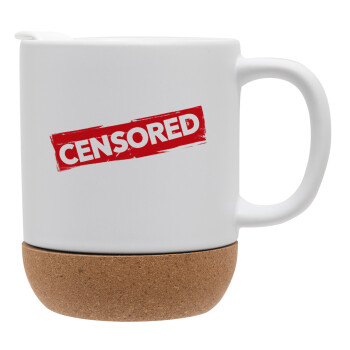 Censored, Ceramic coffee mug Cork (MAT), 330ml (1pcs)