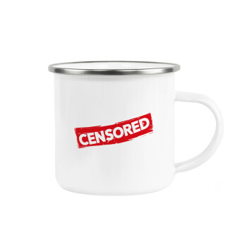 Censored, Metallic enamel cup white 360ml