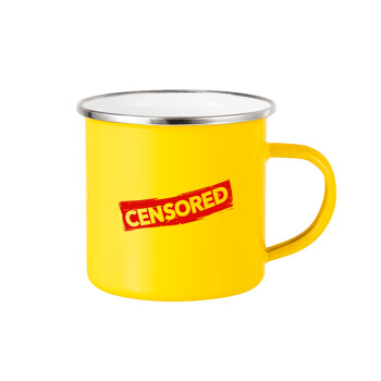 Censored, Yellow Enamel Metallic Cup 360ml