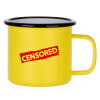 Metallic enamel MATT Yellow cup 360ml