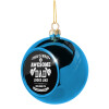 Blue Christmas tree ball ornament 8cm