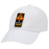 Adult Baseball Cap White 5-panel (POLYESTER, ADULT, UNISEX, ONE SIZE)