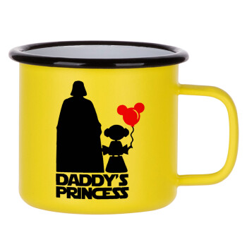 Daddy's princess, Metallic enamel MATT Yellow cup 360ml