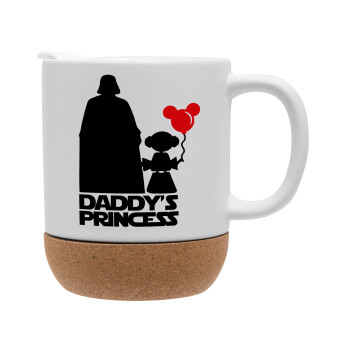 Daddy's princess, Ceramic coffee mug Cork (MAT), 330ml (1pcs)