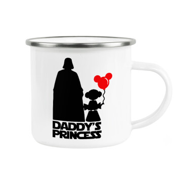 Daddy's princess, Metallic enamel cup white 360ml