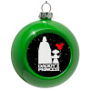 Green Christmas tree ornament bauble 8cm