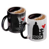 Color changing magic Mug, ceramic, 330ml when adding hot liquid inside, the black colour desappears (1 pcs)