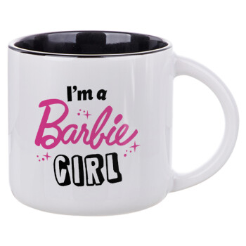 I'm Barbie girl, Κούπα κεραμική 400ml Λευκή/Μαύρη