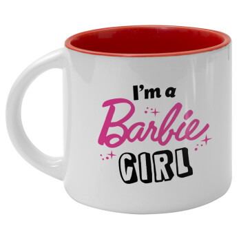 I'm Barbie girl, Κούπα κεραμική 400ml Λευκή/Κόκκινη