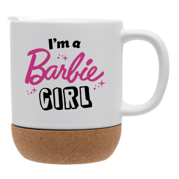 I'm Barbie girl, Ceramic coffee mug Cork (MAT), 330ml (1pcs)