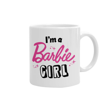 I'm Barbie girl, Ceramic coffee mug, 330ml (1pcs)