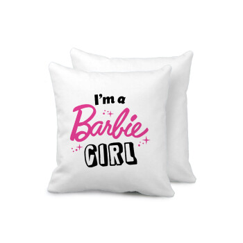 I'm Barbie girl, Μαξιλάρι καναπέ 40x40cm περιέχεται το  γέμισμα