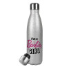 Metallic Glitter Silver Thermos Flask (Stainless steel), double-walled, 500ml