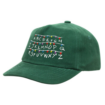 Stranger Things ABC, Children's Baseball Cap, 100% Cotton Drill, GREEN (COTTON, CHILDREN'S, ONE SIZE)