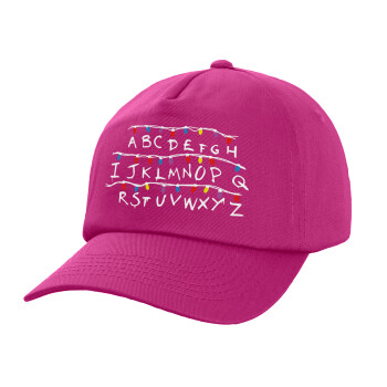 Stranger Things ABC, Καπέλο Ενηλίκων Baseball, 100% Βαμβακερό,  purple (ΒΑΜΒΑΚΕΡΟ, ΕΝΗΛΙΚΩΝ, UNISEX, ONE SIZE)