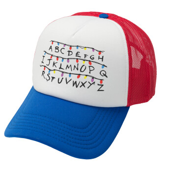 Stranger Things ABC, Καπέλο Ενηλίκων Soft Trucker με Δίχτυ Red/Blue/White (POLYESTER, ΕΝΗΛΙΚΩΝ, UNISEX, ONE SIZE)