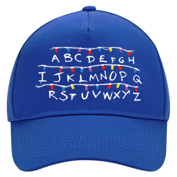 Stranger Things ABC, Ultimate Adult Hat BLUE, (100% COTTON DRILL, ADULT, UNISEX, ONE SIZE)