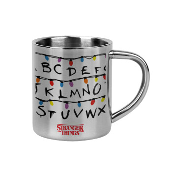 Stranger Things ABC, Mug Stainless steel double wall 300ml