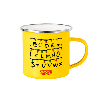 Stranger Things ABC, Yellow Enamel Metallic Cup 360ml