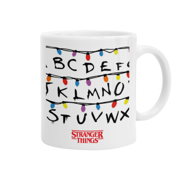 Stranger Things ABC, Ceramic coffee mug, 330ml (1pcs)