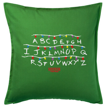 Stranger Things ABC, Sofa cushion Green 50x50cm includes filling