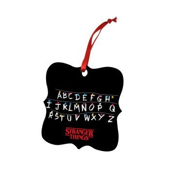 Stranger Things ABC, Christmas ornament polygon wooden 7.5cm