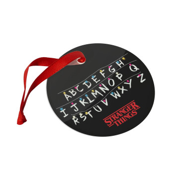 Stranger Things ABC, Christmas ornament glass 9cm