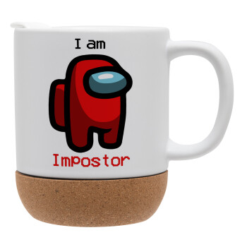 Among US i am impostor, Ceramic coffee mug Cork (MAT), 330ml (1pcs)